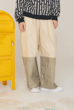 画像をギャラリービューアに読み込む, ウォッシュトキルティングタックワイドパンツ_brown