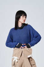 画像をギャラリービューアに読み込む, ストライプタートルニット_blue