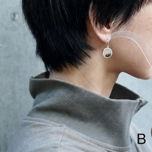画像をギャラリービューアに読み込む, CHIZURU NAGAOKA _ DendriticAgate_earrings_pair