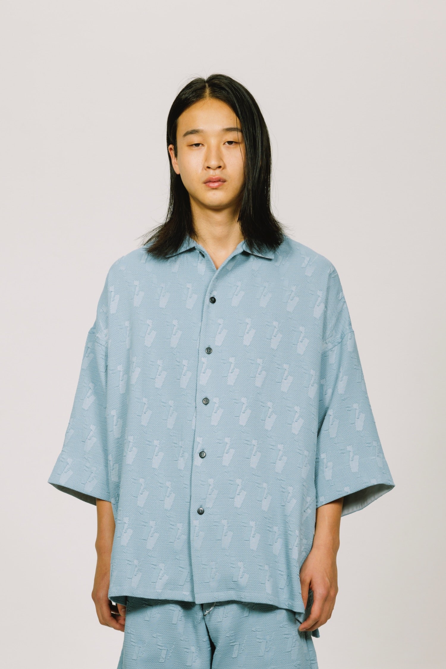 カット&フォールドシャツ_saxe – sneeuw_online store