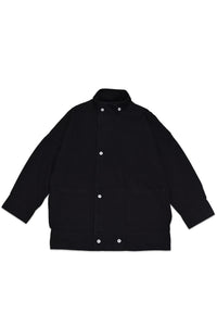 デニムスタンドカラーコート_black
