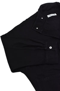 デニムスタンドカラーコート_black