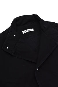 デニムスタンドカラーコート_black