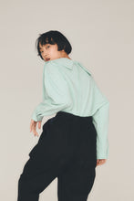 画像をギャラリービューアに読み込む, レターカラーブラウス_mint green
