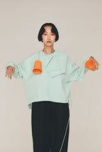 画像をギャラリービューアに読み込む, レターカラーブラウス_mint green
