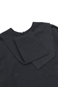 レターカラーブラウス_charcoal grey