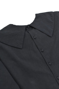 レターカラーブラウス_charcoal grey