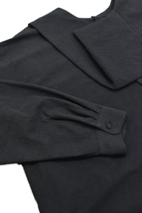 レターカラーブラウス_charcoal grey