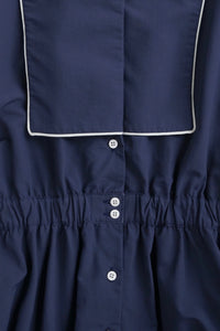 パフスリーブワンピース_navy
