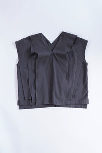 フォルデッドカラープルオーバー_charcoal grey