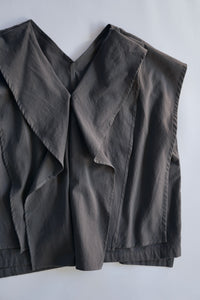 フォルデッドカラープルオーバー_charcoal grey