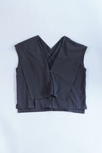 フォルデッドカラープルオーバー_charcoal grey