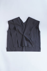 フォルデッドカラープルオーバー_charcoal grey
