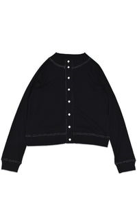 ハイネック2wayカーディガン_black