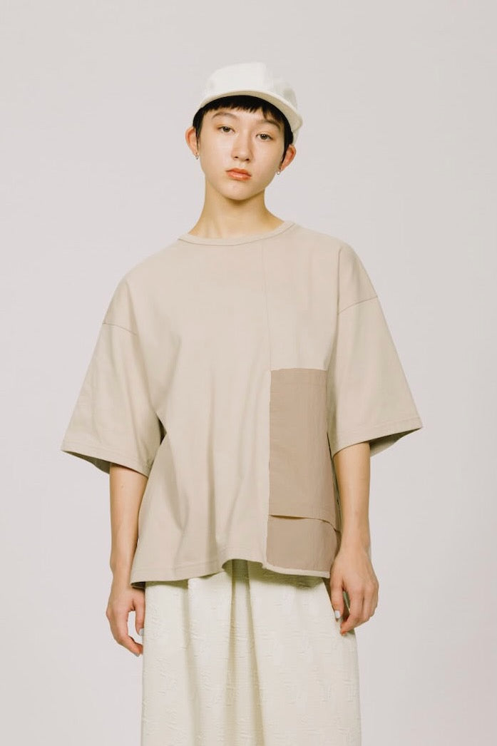 sneeuwプルオーバー パネルプルオーバー_beige【limited item】 – sneeuw_online store