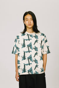 コンポジションTシャツ_beige
