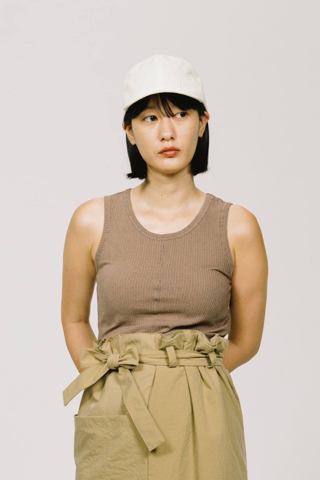 パネルタンクトップ_brown