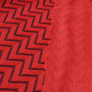 textile_zig-zagラッセル_red